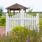 Outdoor Vinyl Corner Edge Gate for Garden Lawn Fence Yard Border, White
